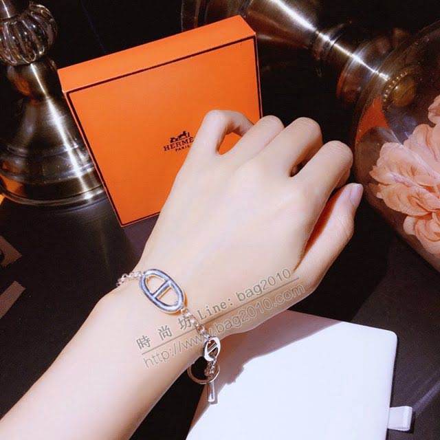 Hermes首飾品 愛馬仕Farandole光金豬鼻子手鏈 Hermes時尚配飾  zgh1567